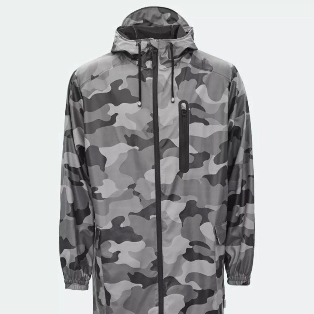 Rains camouflage raincoat parka